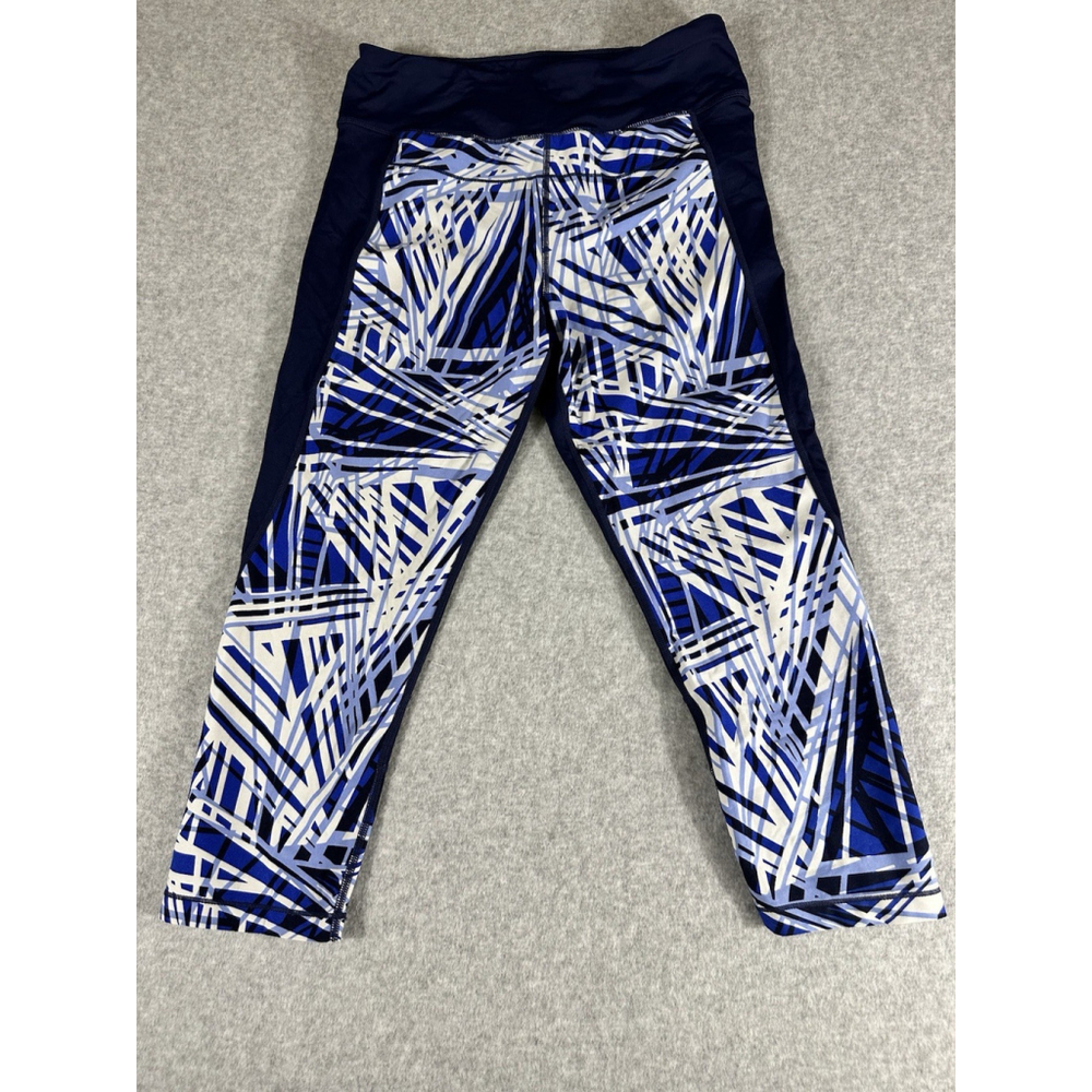 Calvin Klein Performance Wick Leggings‎ Women’s M Blue Black White Active Capri